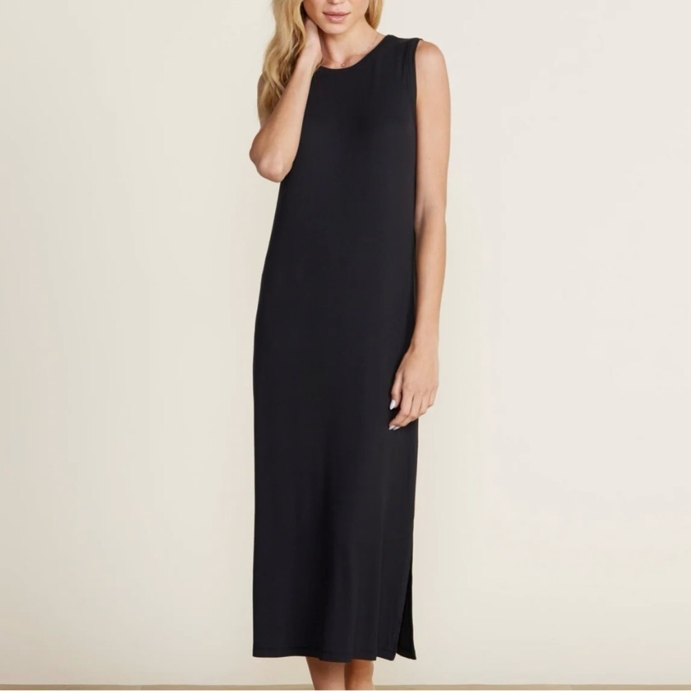 Eddie Bawer Elegant Black Sleeveless Maxi Dress Size M petite